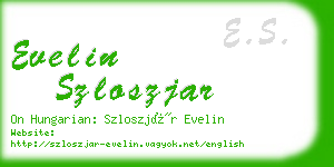 evelin szloszjar business card